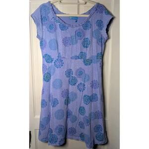 Fresh Produce Floral Purple Women's Y2K Midi Dress M(775)